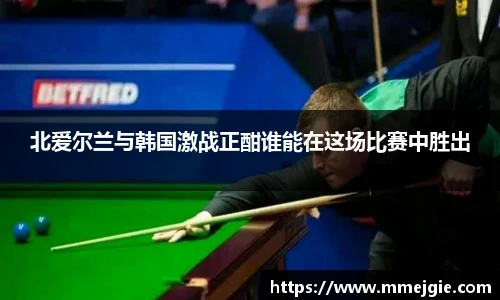 北爱尔兰与韩国激战正酣谁能在这场比赛中胜出